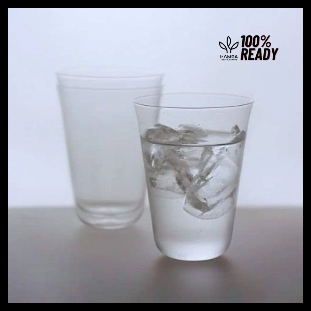 Gelas Kaca Aesthetic Ala Korea 370ml / Gelas Kaca Estetik Minum Kopi Susu / Gelas Kopi Gelas Estetik