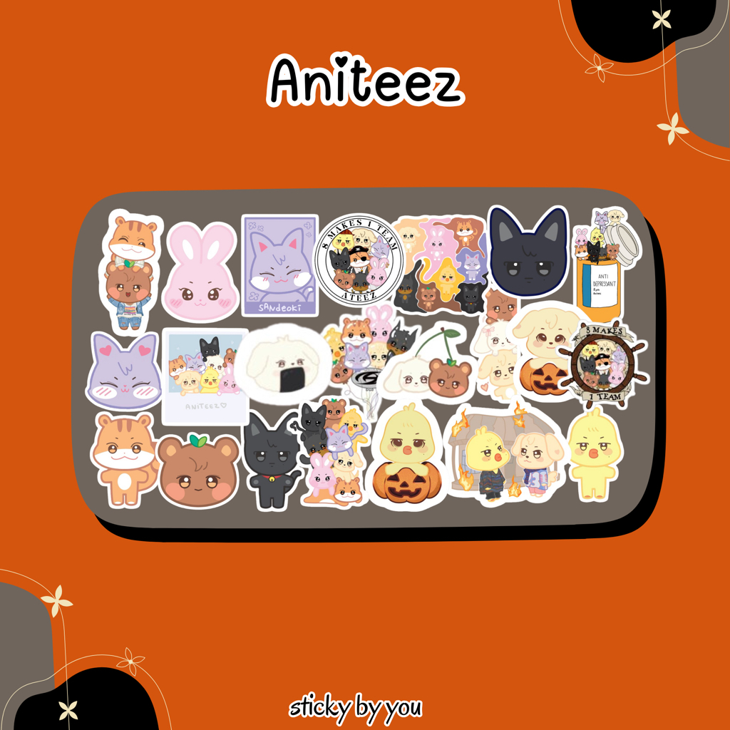 

Sticker Aniteez | Ateez - Sticker Kpop - Sticker Aesthetic/Tumblr/Vinyl - Sticker Laptop/HP/Gift