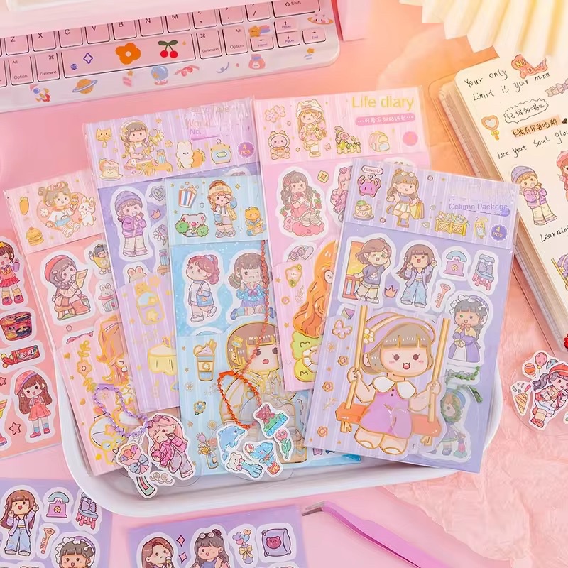

STICKER CREME DRESSING MOCCA BONGKAR PASANG BP MOTIF KAWAII GIRL / STICKER UNIK BONGKAR PASANG/STIKER BEST SELLER