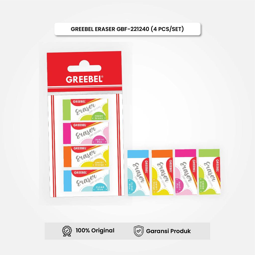 

GREEBEL Eraser Hapusan Stip GBF221240 (4PCS/SET) Penghapus Pensil