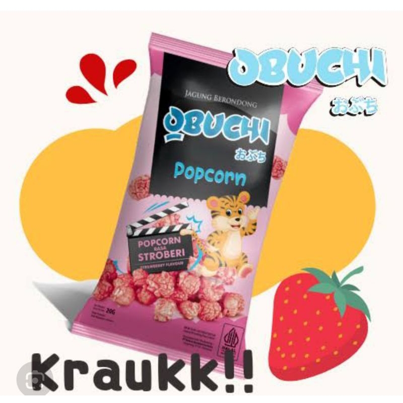 

Obuchi Popcorn Strawbery 20 Gram Renceng isi 10 Pcs