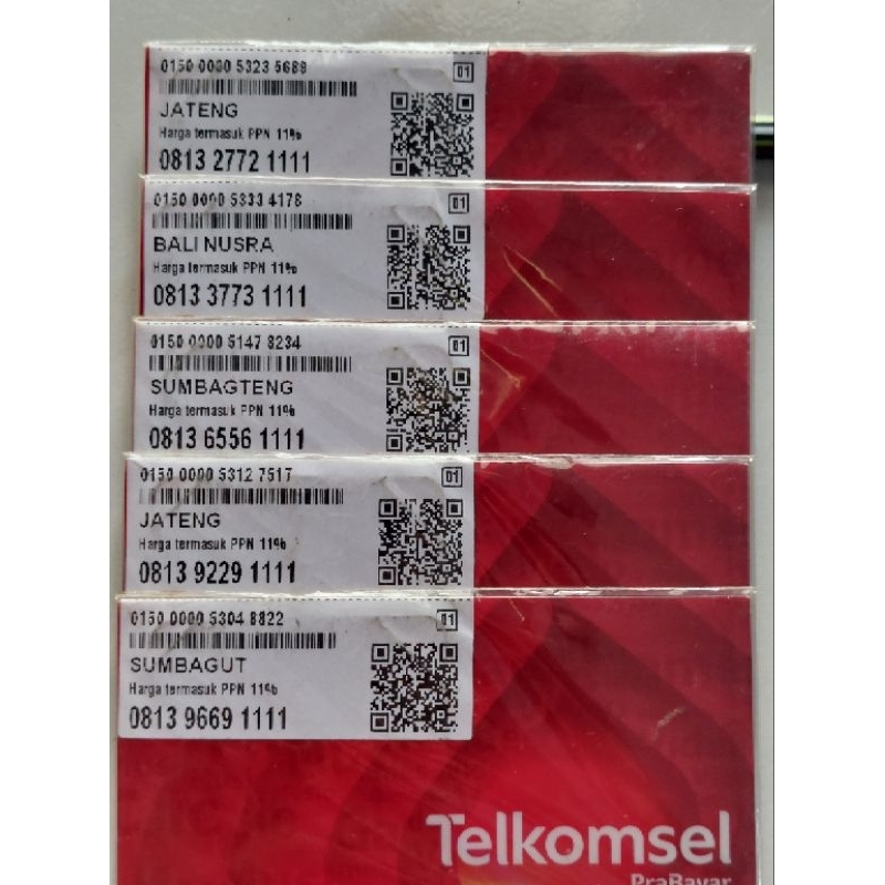 NOMOR CANTIK TELKOMSEL SIMPATI 0812 0813 4G SERI KWARTED 1111 EKOR RAPIH
