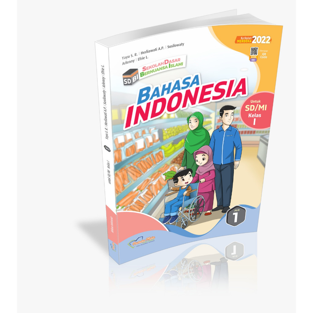 Buku SDBI Bahasa indonesia kelas 1 SD Kurikulum Merdeka Pustaka Mulia