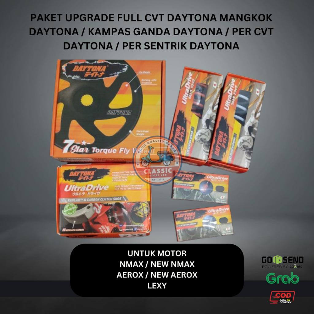 PAKET UPGRADE CVT DAYTONA MANGKOK KARTEL DAYTONA KAMPAS GANDA DAYTONA PER CVT DAYTONA PER SENTRIK DA