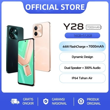 [HP Terlaris]VIVO Y28 4G 5G RAM 16GB+ROM 512GB 7.5 inch 7000mAh Fungsi pengenalan wajah Fungsi unloc