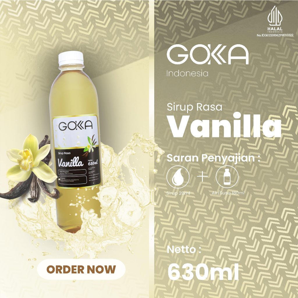 

Sirup Gokka Rasa Vanilla / Minuman Syrup Gokka Rasa Vanilla 630ml