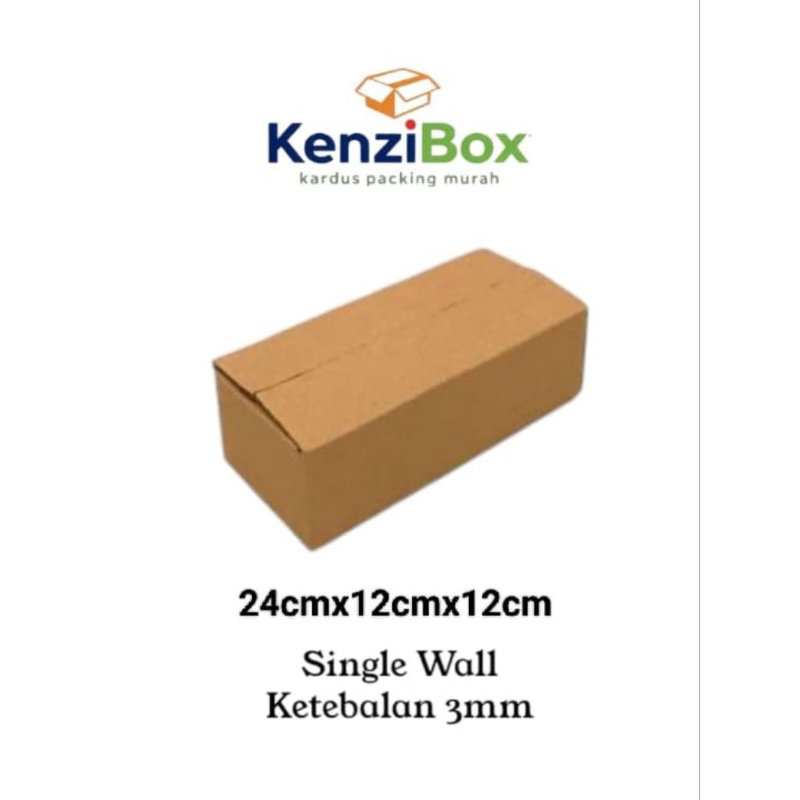 

kardus karton box uk. 24x12x12 cm single wall polos