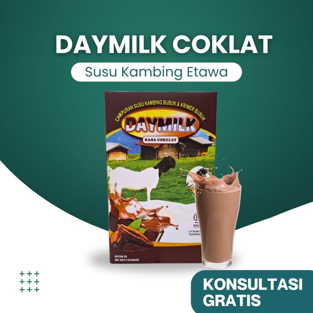 

DAYMILK Susu Kambing Etawa Bubuk Rasa Coklat. Bantu Atasi Masalah Persendian dan Pernafasan