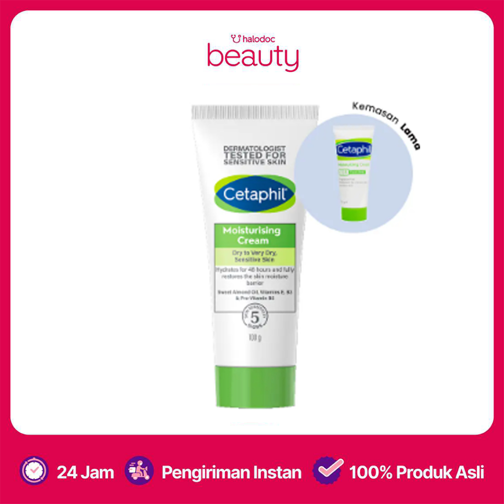 Cetaphil Moisturizing Cream Krim Pelembab Wajah & Kulit untuk Segala Jenis Kulit 100 gram