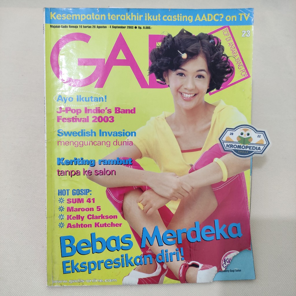 (ORIGINAL) Majalah Gadis - Cover Agla - Bebas Merdeka Ekspresikan Diri (24 Agustus - 4 September 200