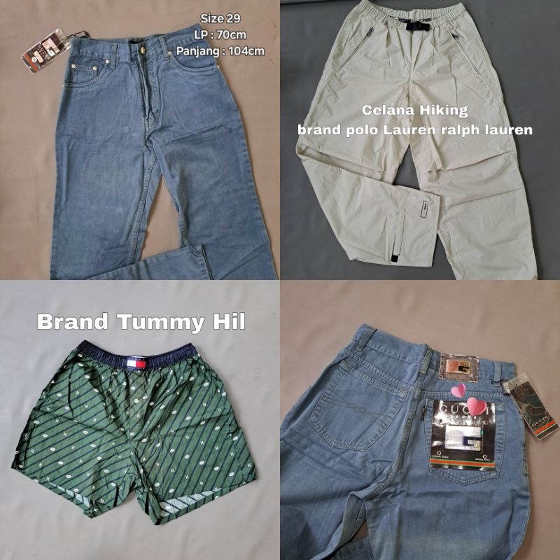 celana panjang jeans hiking parasut boxer pria brand