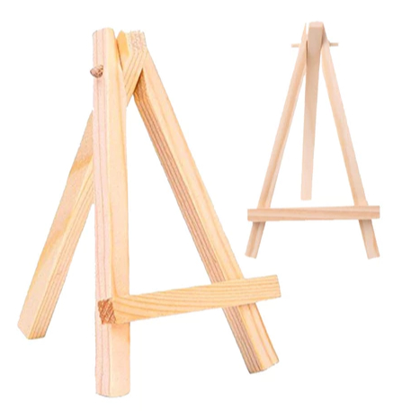 

Holder Frame Tripod Kayu Dudukan Penyangga Kanvas Lukisan Pigura Foto Minimalis