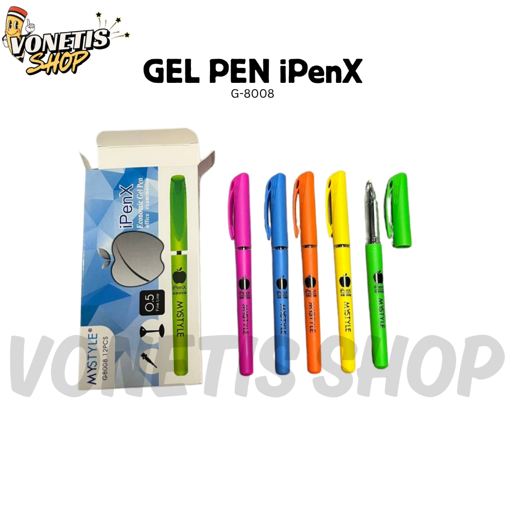 

Pulpen / Bolpoin / Pen Tinta / Pena Cair Mystyle G-8008 0.5mm 1 Pack Isi 12 Tabung Penuh Murah