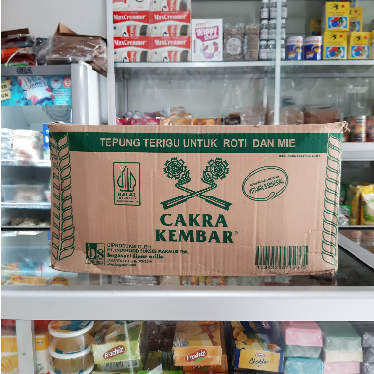 

Tepung Terigu Cakra Kembarn 1 kg x 12 pack per 1 Karton