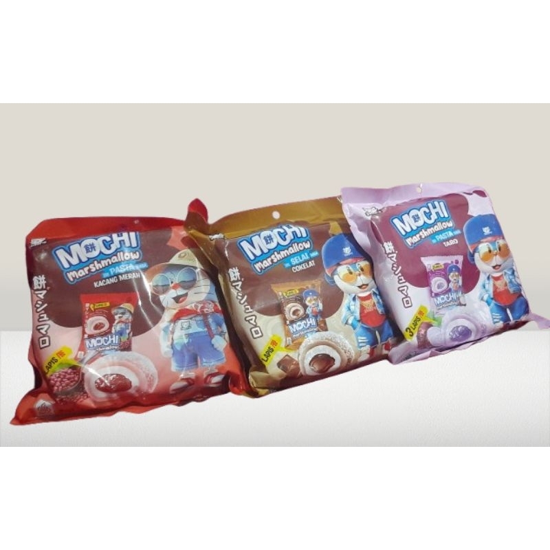 

Mochi Marshmallow Lembut Aneka Rasa 1 Pak isi 8Pc