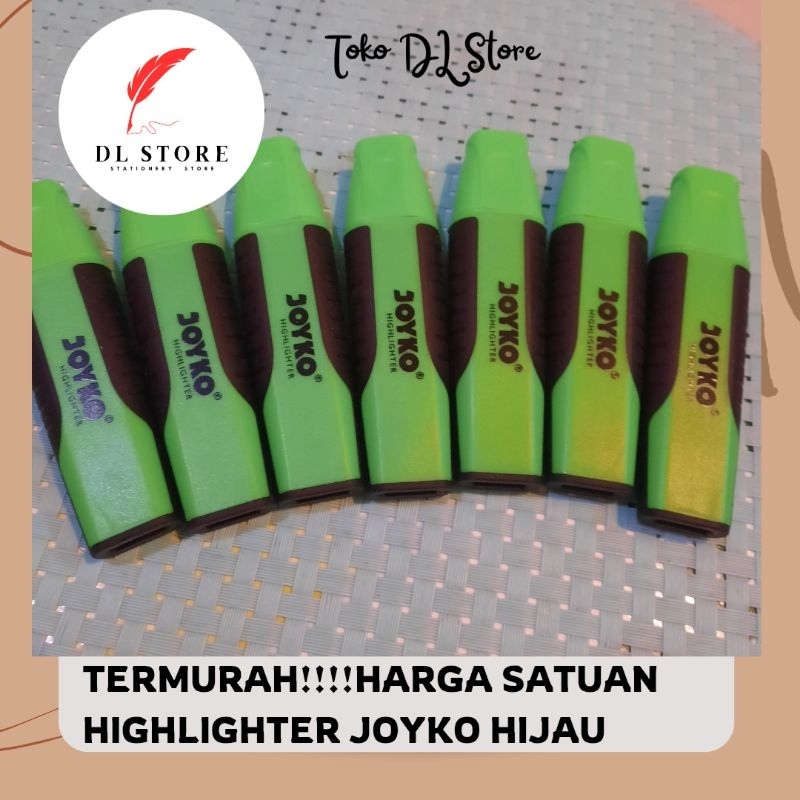 

TERMURAH!!!HIGHLIGHTER JOYKO HIJAU SATUAN STOK TERBATAS