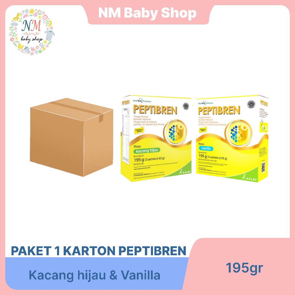 

PAKET 1 KARTON / 24 KOTAK PEPTIBREN 195 GR SUSU NUTRISI KESEHATAN SARAF 195GR SSKD