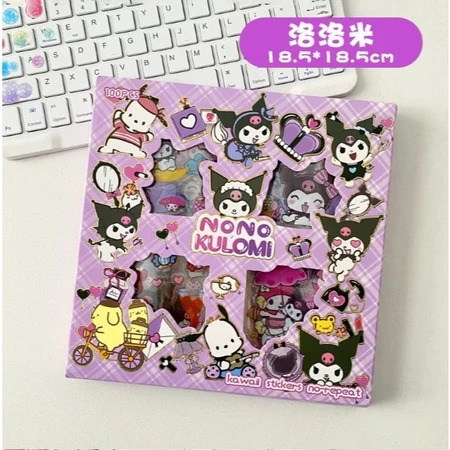 

Sticker Karakter Sanrio isi 100 Lembar / Stiker Waterproof