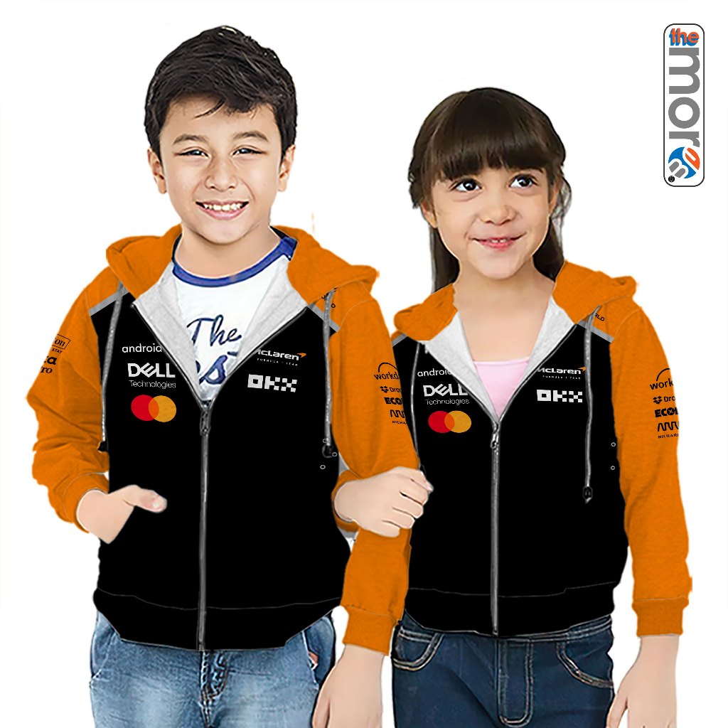 Sagala - Jaket/Sweater Hoodie Anak F1 MCLAREN HITAM 2025 | Printing Sublime