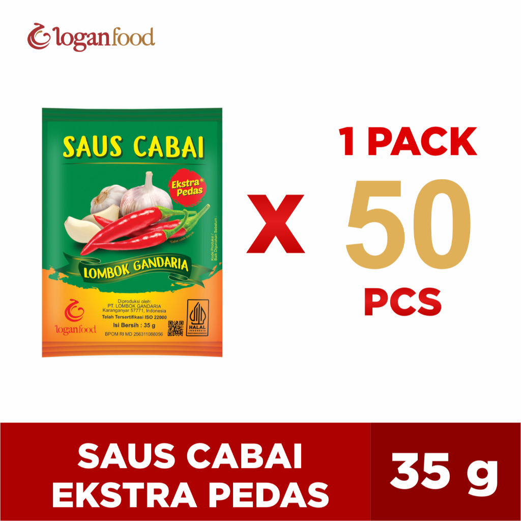 

SAUS CABAI EKSTRA PEDAS 35ML 1 ( PACK ISI 50 PCS )
