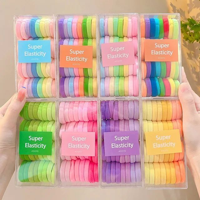 LUNAFLEUR - 50PCS IKAT RAMBUT DONAT TOWEL RING / KUNCIR RAMBUT DONAT BESAR
