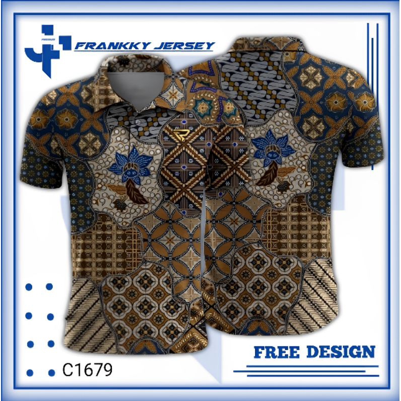 KAOS POLO BATIK FULL PRINTING KUALITAS PREMIUM