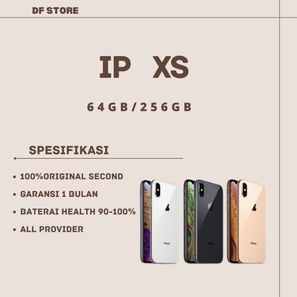 HP iPhone XS 64GB/256GB second- 100% original fullset-Kondisi mulus like new&BERGANS