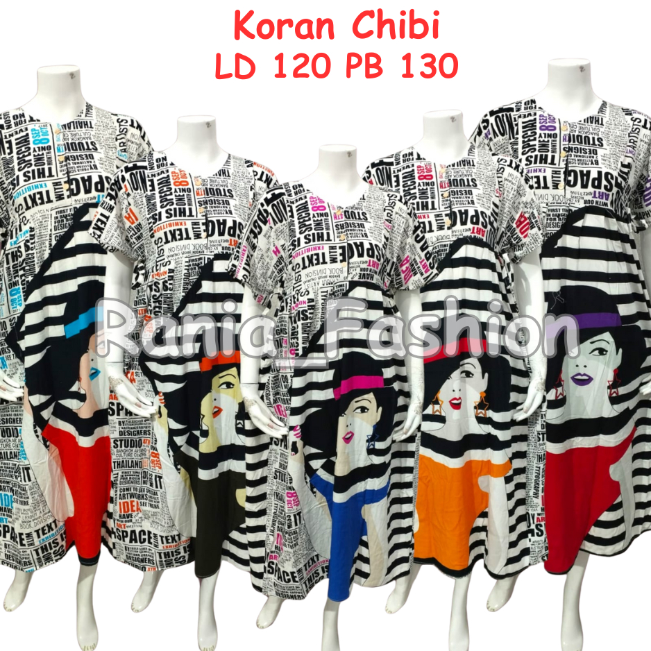 Daster Rania Fashion motif  CHIBI KORAN  Viral Terbaru