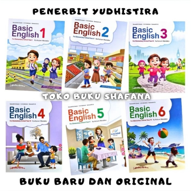 Buku Basic English Kelas 1 2 3 4 5 6 SD Revisi Yudhistira Kurikulum Merdeka - Bahasa Inggris Kurmer