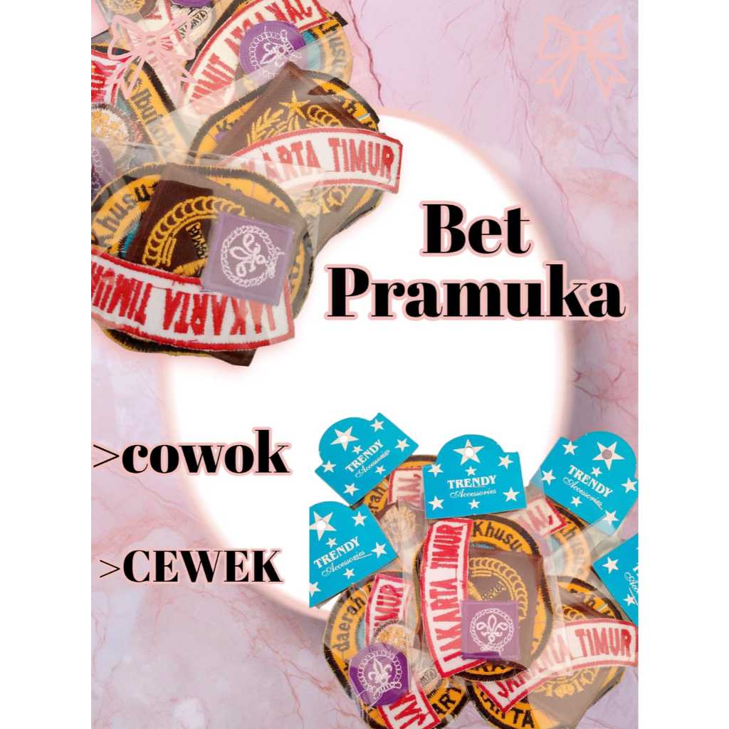 ATRIBUT SET PRAMUKA KOMPLIT KWARTIR DKI Jakarta Cowo cewe kwartir  lokasi sekolah NO gudep  wosm tan