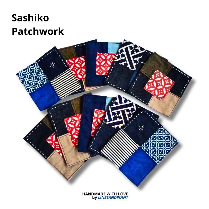 Sashiko patchwork denim by linesandpoint