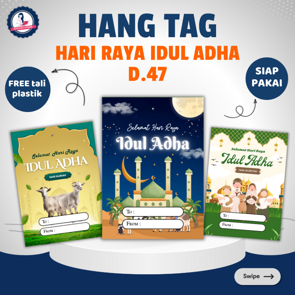 

D47 Hang tag hari raya idul adha / Hangtag qurban hampers kartu ucapan eid mubarak custom request
