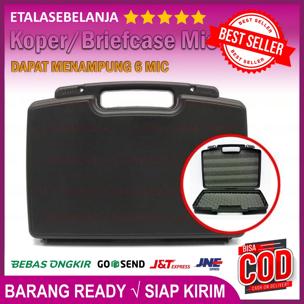 Koper Mikropon - Kotak Mikropon - Microphone Briefcase - By Krezt 9100 - Hitam