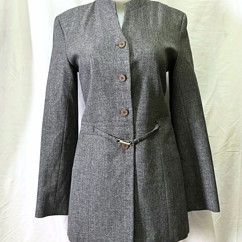 SAINT LAURENT | Blazer Wanita Size S | Blazer Wanita Abu Abu | Atasan Wanita Formal | Blazer Formal