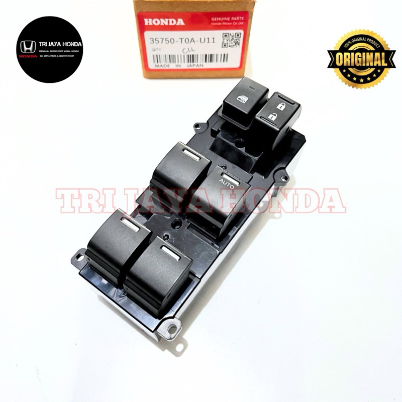 Switch Saklar Power Window Pusat Mobil CRV RM Gen 4 2013 2014 2015 2016 2017 OEM 35750 T0A U11 / U03