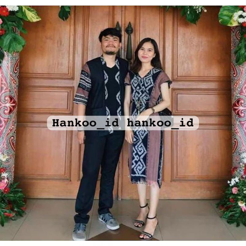 Baju tenun couple - baju tenun - baju etnik - couple tenun - couple etnik - set couple