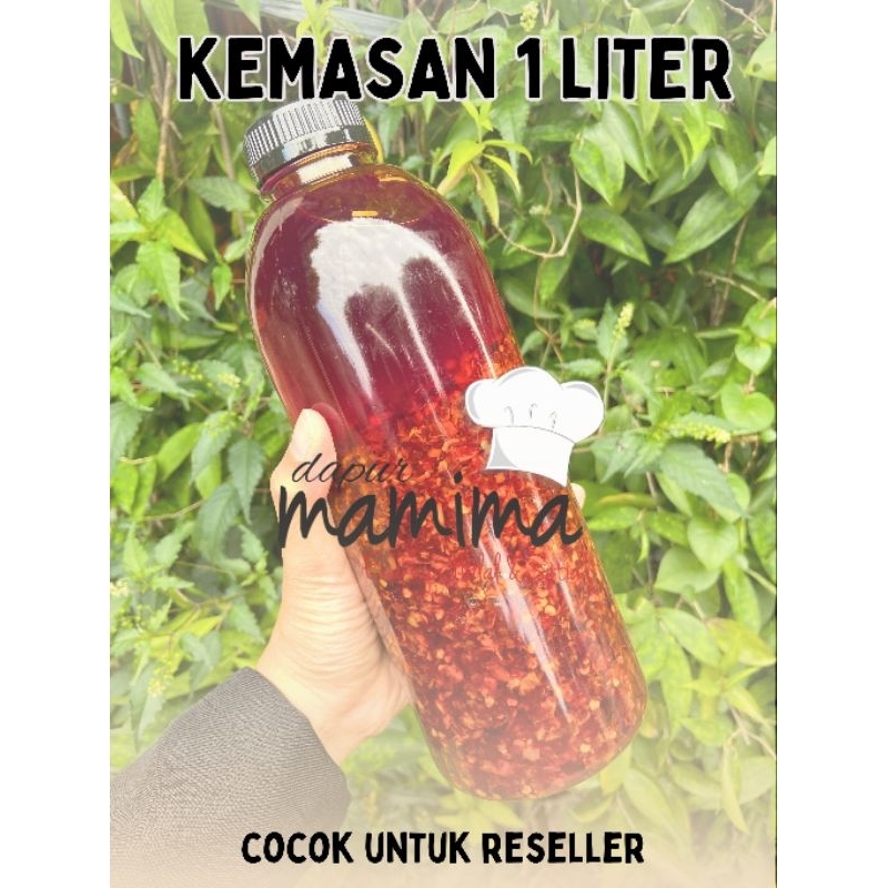 

(HALAL MUI) Kemasan 1L Premium Garlic Chili Oil by Dapurmamima (Supplier dimsum cocok untuk reseller)