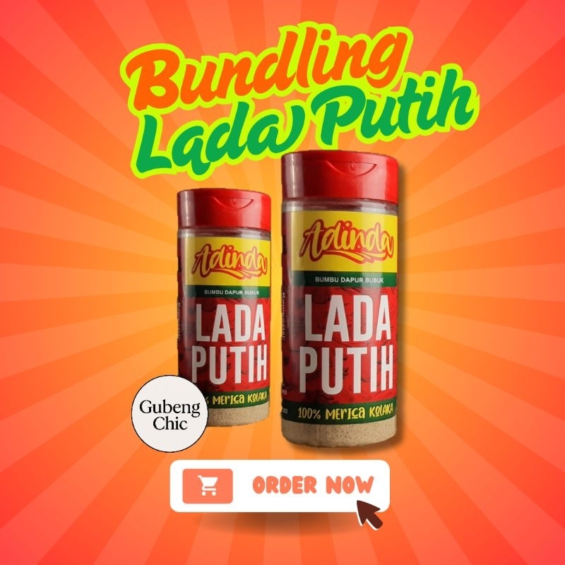 

[BUNDLING 2 PACK] Merica / Lada Putih Asli Kolaka Kemasan Flip Top Praktis 50gram/pack