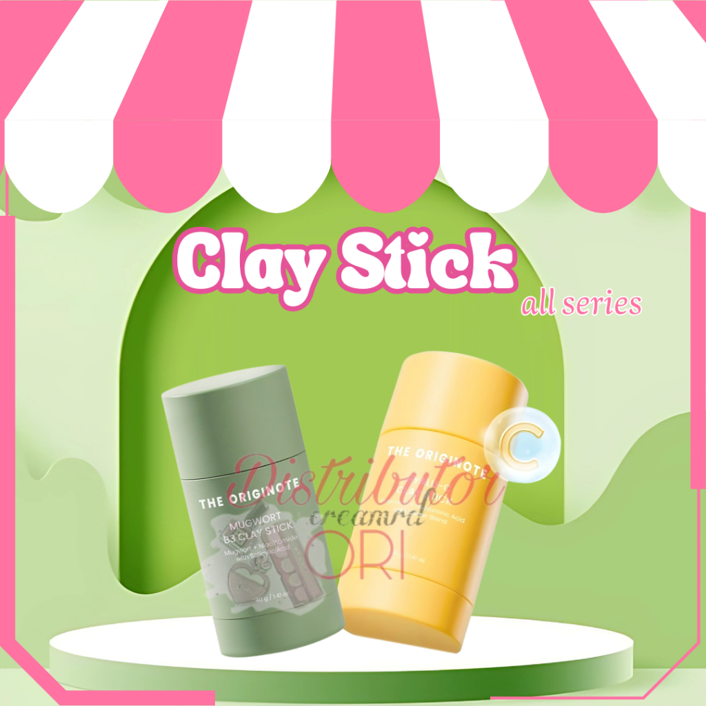 The Originote Mugwort B3 Clay Stick Mask - Masker Wajah Mugwort Acne Menenangkan dan Membuat Wajah K