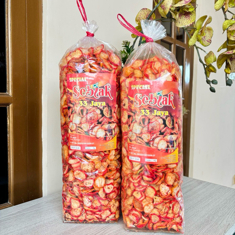 

DISKON 1 ball guling seblak kering 800gram cemilan pedas dan gurih