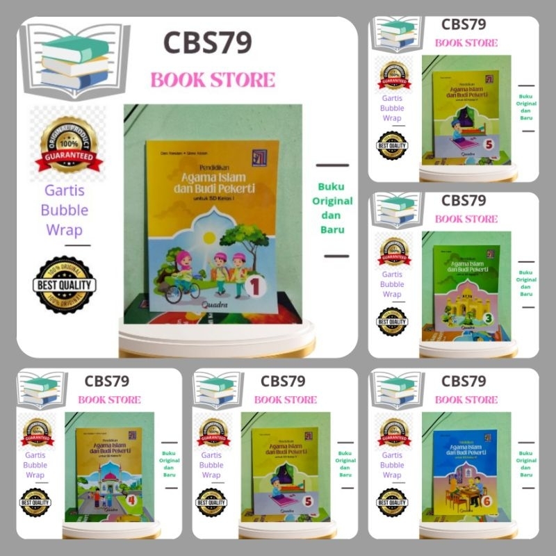 Buku PAI Pendidikan Agama Islam Kelas  1,2,3,4,5,6 SD Kurikulum Merdeka Quadra