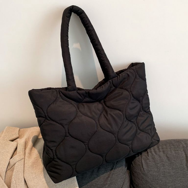 KODE W37R Puffy Bag Lusiana  Tote Bag Resleting Big Size Laptop Up To 16 Inch Tas Laptop Kekinian Ta