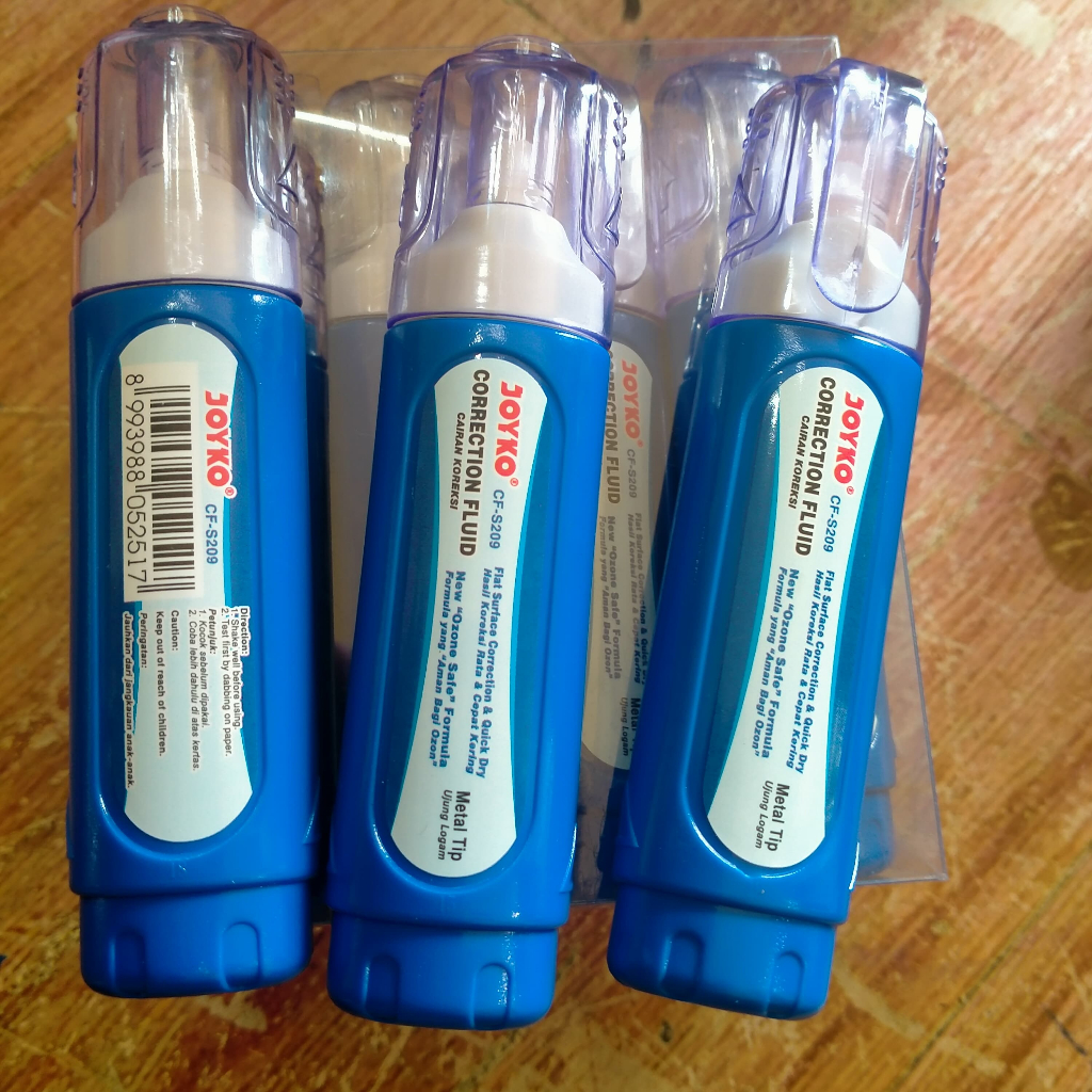 

TIP EX PEN UJUNG BESI/METAL CORRECTION BOTOL TIP EX BIRU JOYKO CF-S209