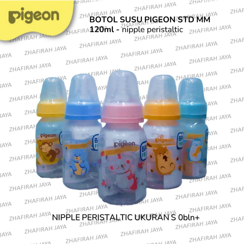 Botol Susu PIGEON 120ml Dot Bulat Peristaltic S 0m+