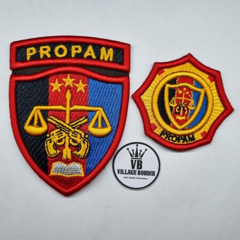 ATRIBUT LOGO PROPAM POLRI BORDIR TIMBUL