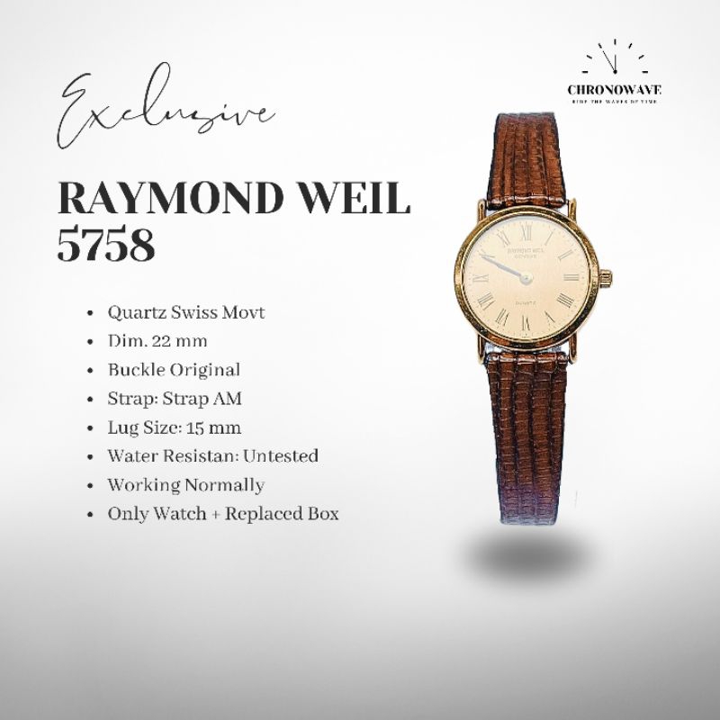 RAYMOND WEIL 5758 LADIES VINTAGE WATCH