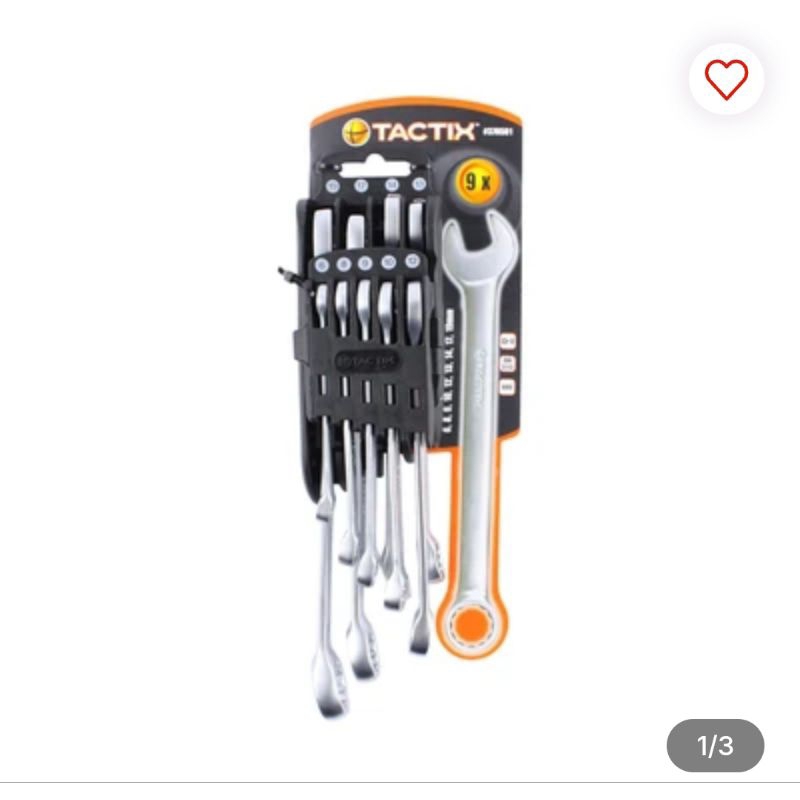 Tactix Kunci Ring Pas 6-19 Mm 9 Pcs