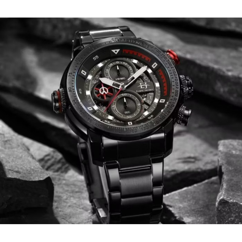 Evans Jayden 9466 Jam Tangan Pria Stainless Steel Choronograph Water Resistant