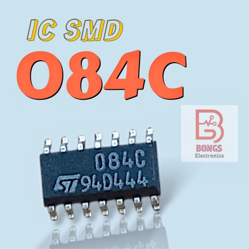 IC SMD TL084C JFET Quad Op-Amp ST