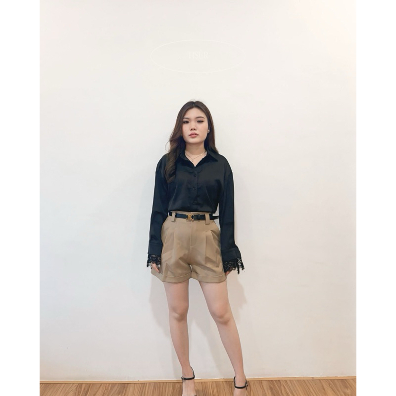 TISÉR — KIRA PANTS PREMIUM | CELANA PENDEK PREMIUM | CELANA PENDEK WANITA | CASUAL HANGOUT OUTFIT